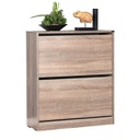 Scarpiera 2 ante a ribalta colore quercia 73x26xh.84 cm (SHC520LT1) EFFEZ