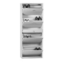 Scarpiera quattro ante un cassetto Bianco Cenere 63x29x h164 cm