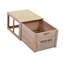 Scatola legno oxford con cassetto rettangolare cm 50x39h29