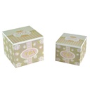 Scatola portathe legno 1-2 delice cremaquadra cm15x13x15
