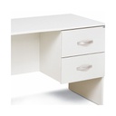 Scrivania 2 cassetti Bianco Frassinato in legno nobilitato H.75x119x64 cm