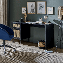 Scrivania Vienna30A nera con frontali effetto vimini EFFEZ