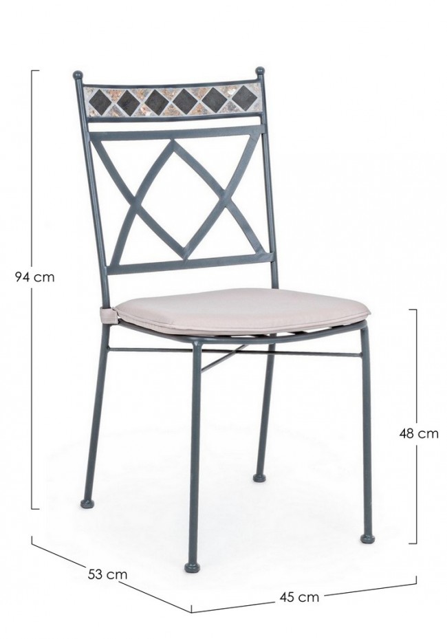 Sedia Berkley in metallo da esterno