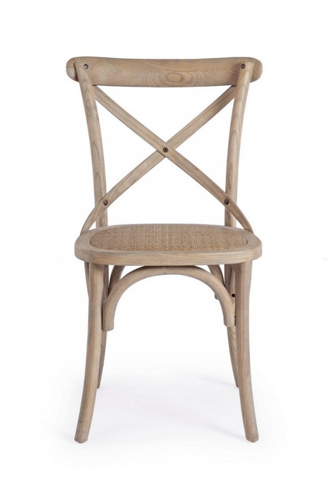 Sedia Cross Grigio Naturale  