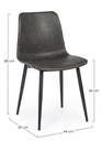 2x Sedia Kyra Pu Antracite Vintage