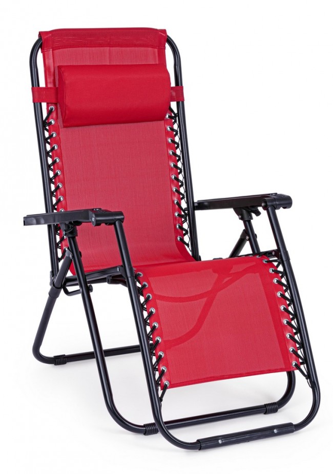 Sedia a sdraio Martin rosso da esterno