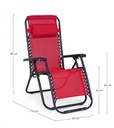 Sedia a sdraio Martin rosso da esterno