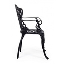 Sedia alluminio antracite esterno barocco cm 57.5x 58 x 87.5h iperbriko