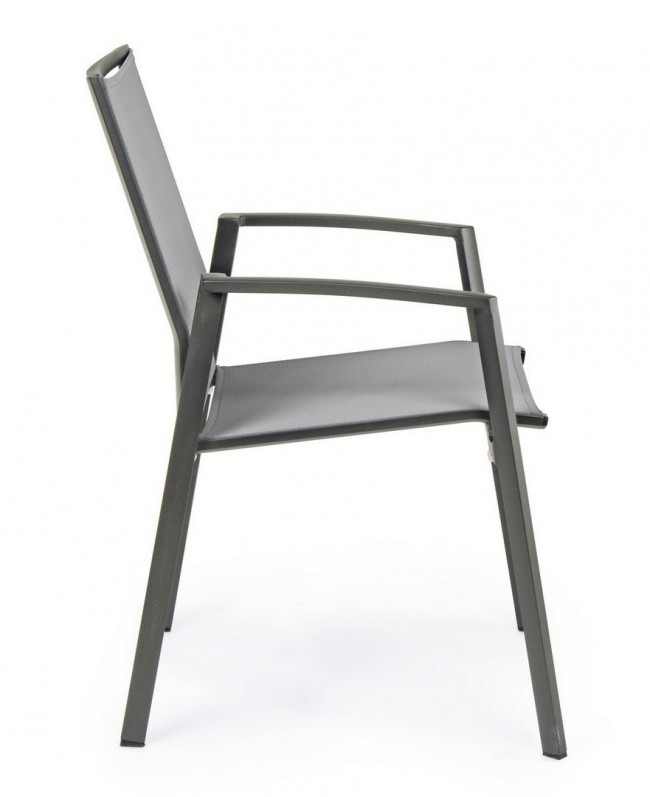 Sedia arredo giardino alluminio antracite Cruise