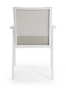 Sedia arredo giardino con bracciolo  bianco Cruise