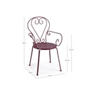 Sedia con braccioli Etienne Bordeaux impilabile