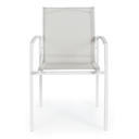 Sedia con braccioli Hilla Bianco Cloud in alluminio