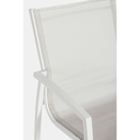 Sedia con braccioli Hilla Bianco Cloud in alluminio