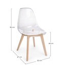 Sedia da pranzo in policarbonato Trasparente EASY 52x47x h82 cm