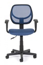 Sedia da ufficio blu con braccioli