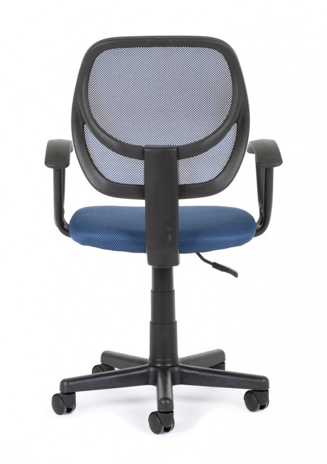 Sedia da ufficio blu con braccioli