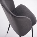 Sedia effetto velluto Crown velvet grigio