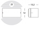 Applique E27  linea umbe chiusa  grafite