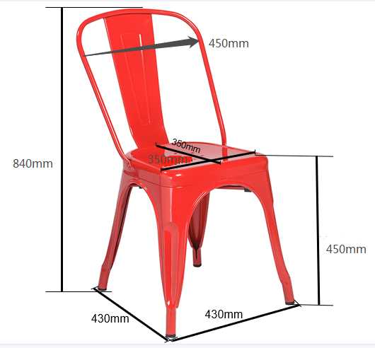 Sedia ferro new bristol nero cm 43x43h45/84