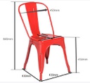 Sedia ferro new bristol nero cm 43x43h45/84