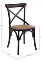 Sedia in Olmo Cross Nero retro