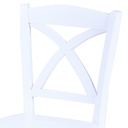 Sedia in legno di faggio bianca seduta in multistrato 45x45xh.89 cm