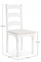Sedia in legno stile rustico bianco shabby