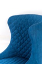 Sedia in tessuto blu 58x50,5x83h cm 
