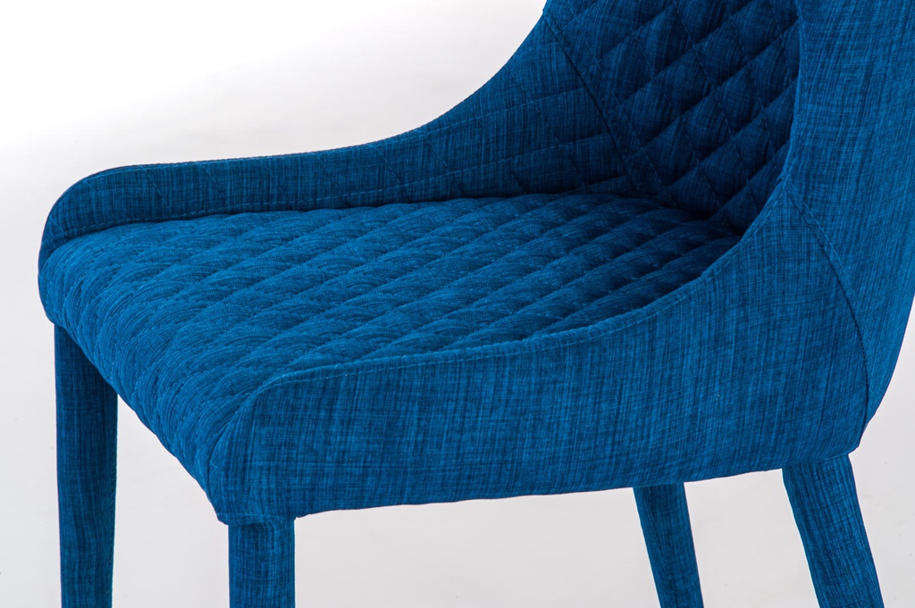 Sedia in tessuto blu 58x50,5x83h cm 
