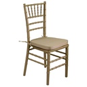Sedia legno chiavari oro con cuscino oro cm 40x40h43-92