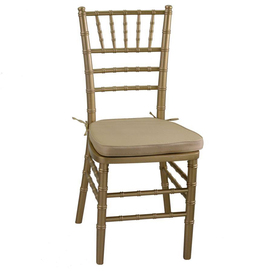 Sedia legno chiavari oro con cuscino oro cm 40x40h43-92