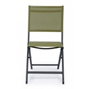 Sedia per esterno in alluminio Antracite Verde ELIN 47x57x h88 cm iperbriko
