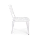 Sedia per esterno in alluminio Bianco FAENZA 44x46x h89 cm
