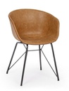 Sedia vintage Warhol in cuoio