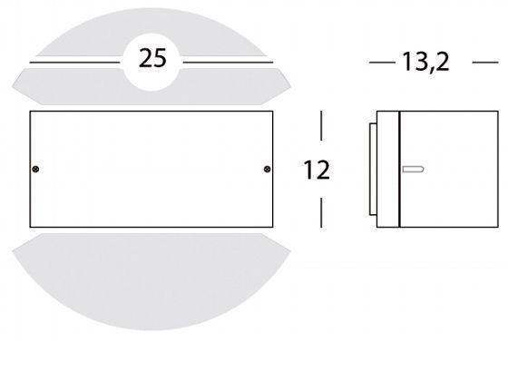 Applique E27  linea umbe chiusa  grafite