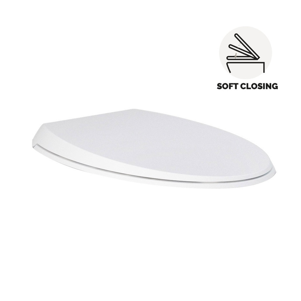 Sedile WC Cloud con chiusura soft - Bianco opaco