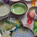 Servizio Piatti 18 Pezzi New Jungle Porcellana Multicolor
