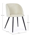 2x Sedia Queen Velvet Bianco  