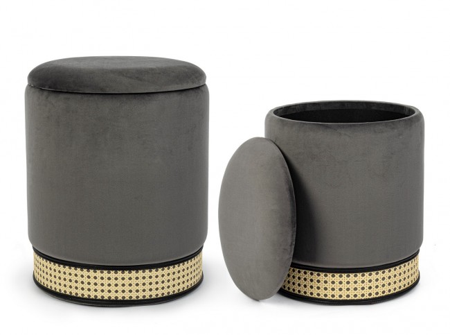 Set2 Pouf Contenitore Milena Grigio Sc