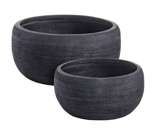 Set2 Vaso Graffiti Ciotola Nero  