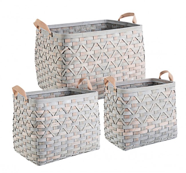 Set3 Cesta 2M Lisette Rett Grigio