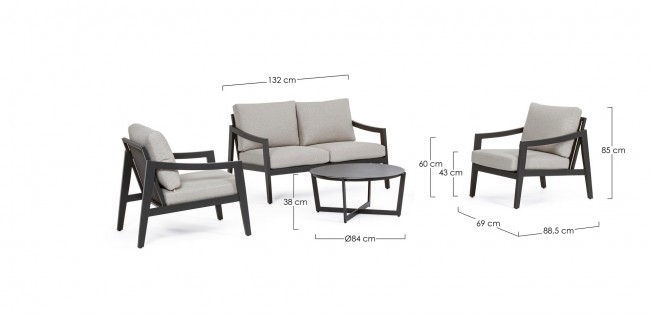 Set4 Salotto C-C Sirenus Antracite Yk13