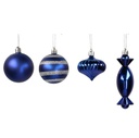 Sfera plastica blu confezione 30 pezzi cmø6