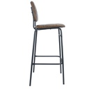 Sgabello Ross in ecopelle ruggine con gambe nere 106 cm, 43 cm, 45 cm
