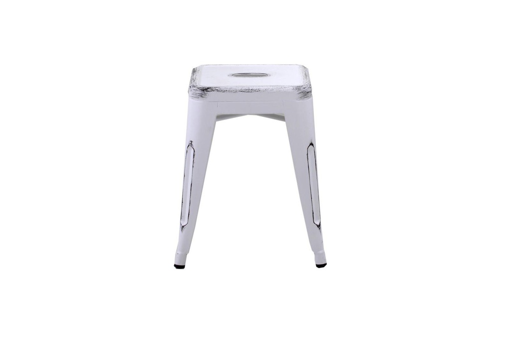 Sgabello ferro bristol bianco antico cm 39x39h45