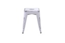 Sgabello ferro bristol bianco antico cm 39x39h45