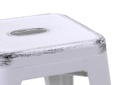 Sgabello ferro bristol bianco antico cm 39x39h45