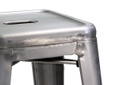 Sgabello ferro bristol galvanizzato cm 39x39h45