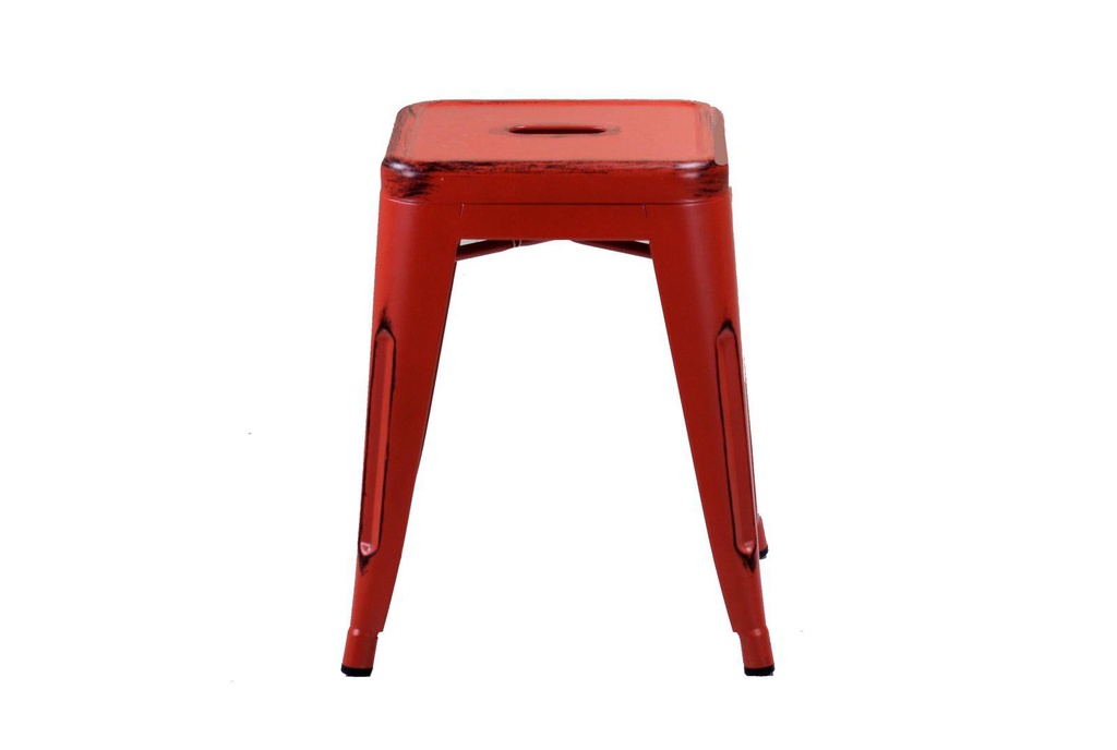 Sgabello ferro bristol rosso cm 39x39h45