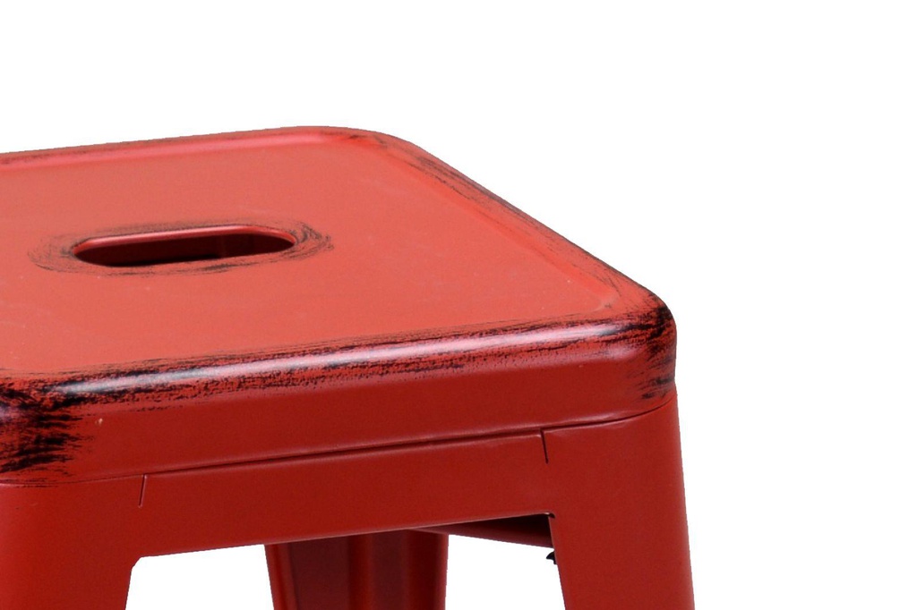 Sgabello ferro bristol rosso cm 39x39h45